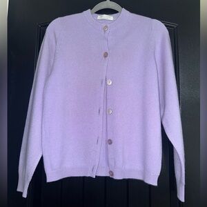 Ballantyne Lilac Women's Cardigan 💯Cashmere made in Scotland.🏴󠁧󠁢󠁳󠁣󠁴󠁿